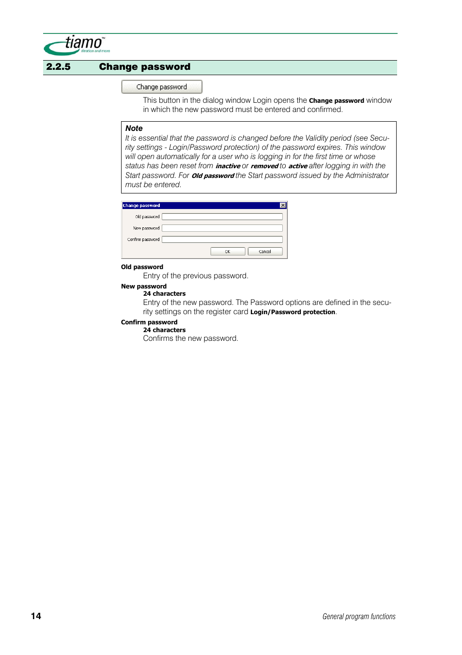 5 change password | Metrohm tiamo 1.1 Manual User Manual | Page 42 / 838