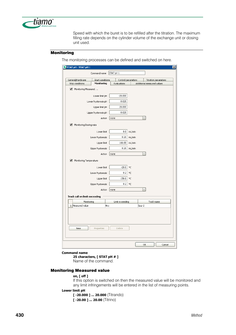Monitoring | Metrohm tiamo 1.1 Manual User Manual | Page 458 / 838
