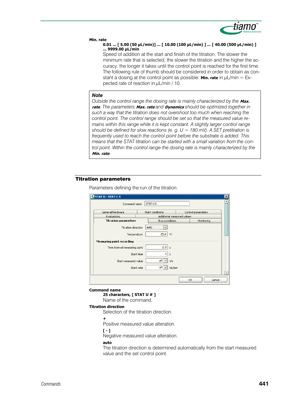 Titration parameters | Metrohm tiamo 1.1 Manual User Manual | Page 469 / 838