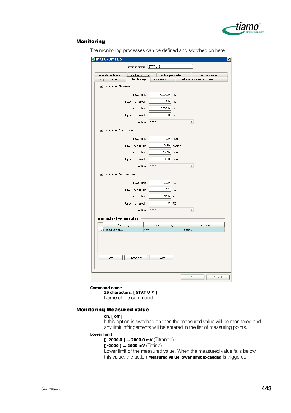 Monitoring | Metrohm tiamo 1.1 Manual User Manual | Page 471 / 838