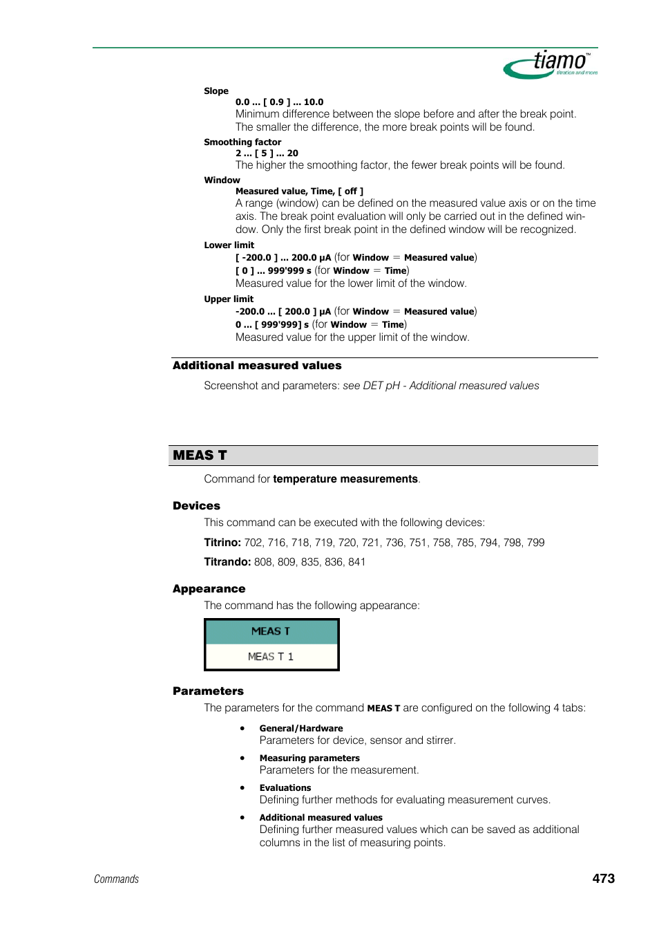 Additional measured values, Meas t | Metrohm tiamo 1.1 Manual User Manual | Page 501 / 838