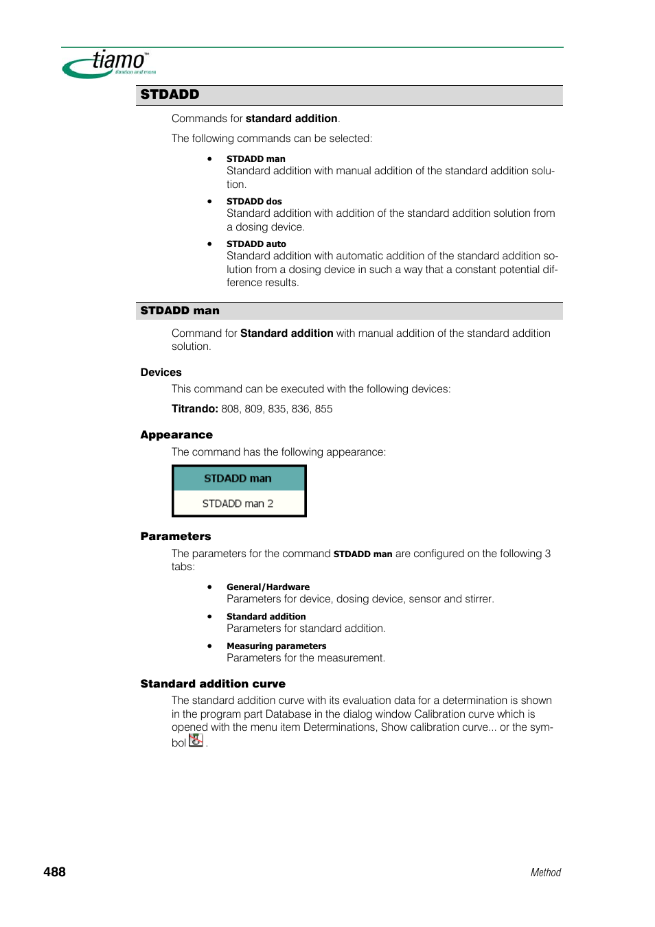 Stdadd, Stdadd man | Metrohm tiamo 1.1 Manual User Manual | Page 516 / 838
