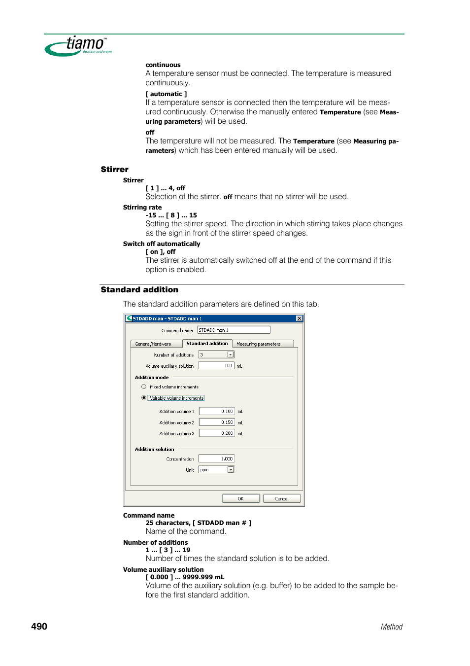 Standard addition | Metrohm tiamo 1.1 Manual User Manual | Page 518 / 838