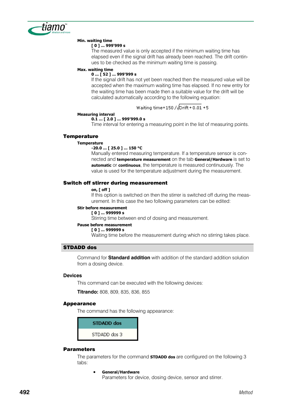Stdadd dos | Metrohm tiamo 1.1 Manual User Manual | Page 520 / 838