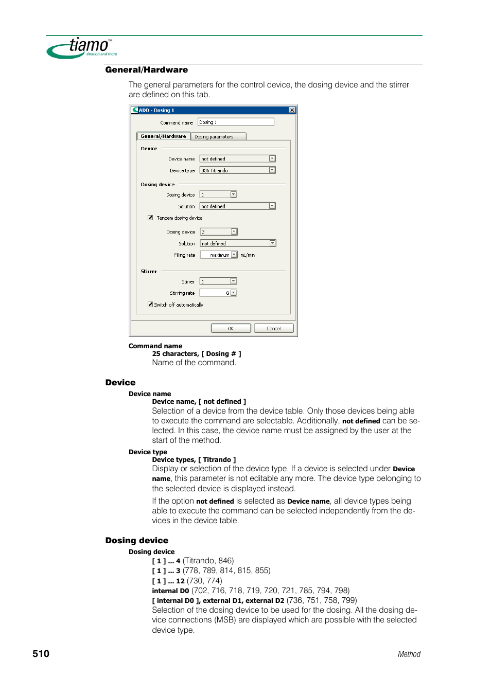 General/hardware | Metrohm tiamo 1.1 Manual User Manual | Page 538 / 838