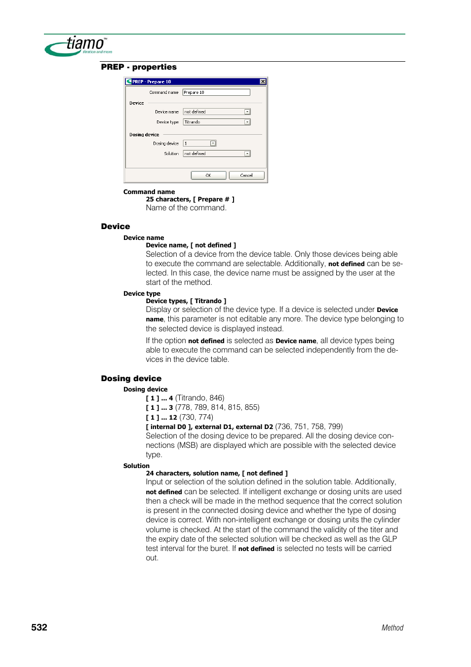 Prep - properties | Metrohm tiamo 1.1 Manual User Manual | Page 560 / 838