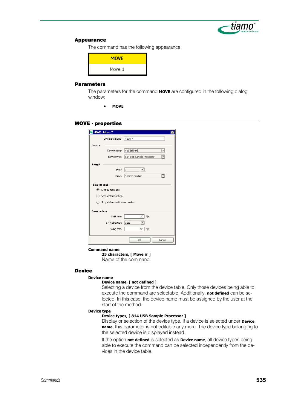 Move - properties | Metrohm tiamo 1.1 Manual User Manual | Page 563 / 838