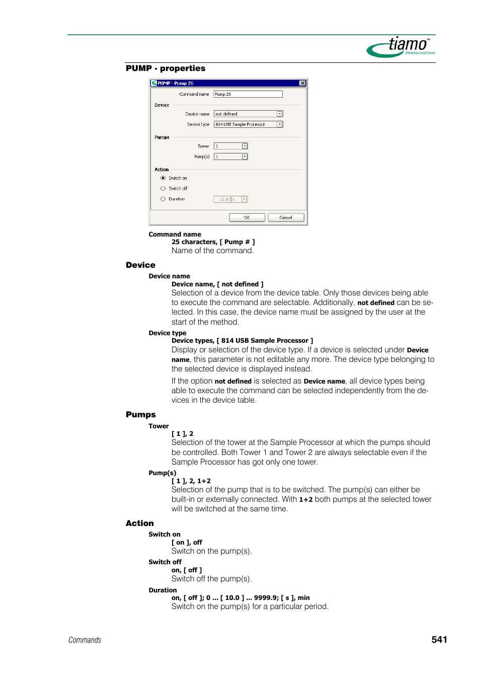 Pump - properties | Metrohm tiamo 1.1 Manual User Manual | Page 569 / 838