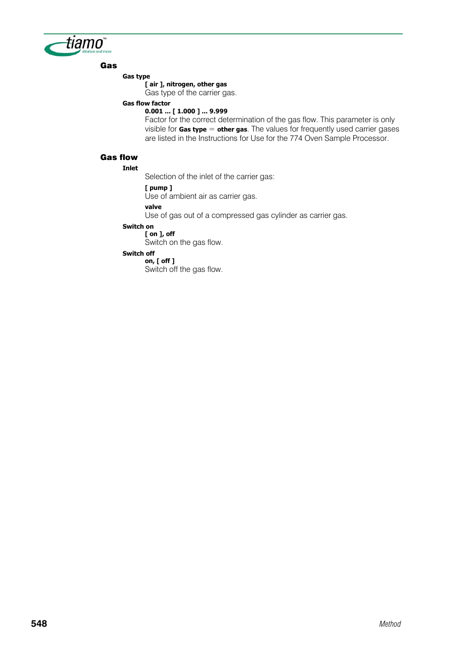 Gas flow | Metrohm tiamo 1.1 Manual User Manual | Page 576 / 838