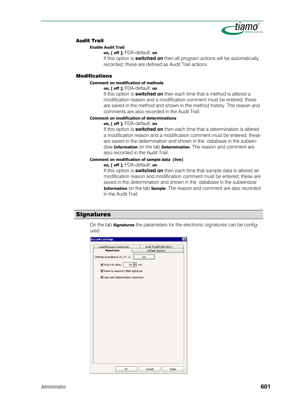 Signatures | Metrohm tiamo 1.1 Manual User Manual | Page 629 / 838