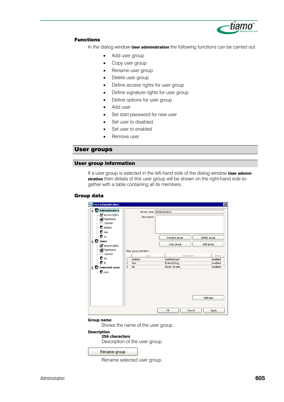 User groups, User group information | Metrohm tiamo 1.1 Manual User Manual | Page 633 / 838