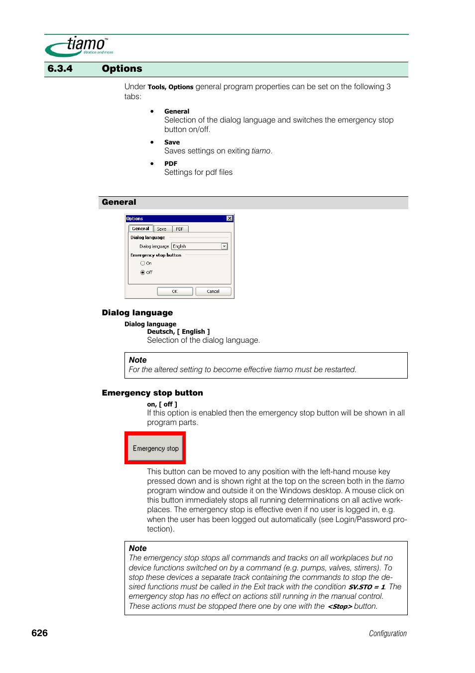 4 options, General | Metrohm tiamo 1.1 Manual User Manual | Page 654 / 838