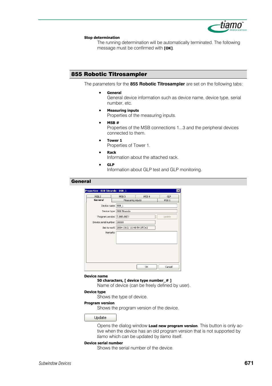 855 robotic titrosampler, General | Metrohm tiamo 1.1 Manual User Manual | Page 699 / 838