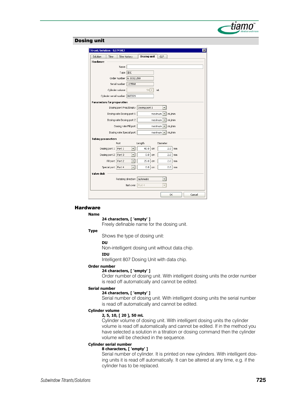 Dosing unit | Metrohm tiamo 1.1 Manual User Manual | Page 753 / 838