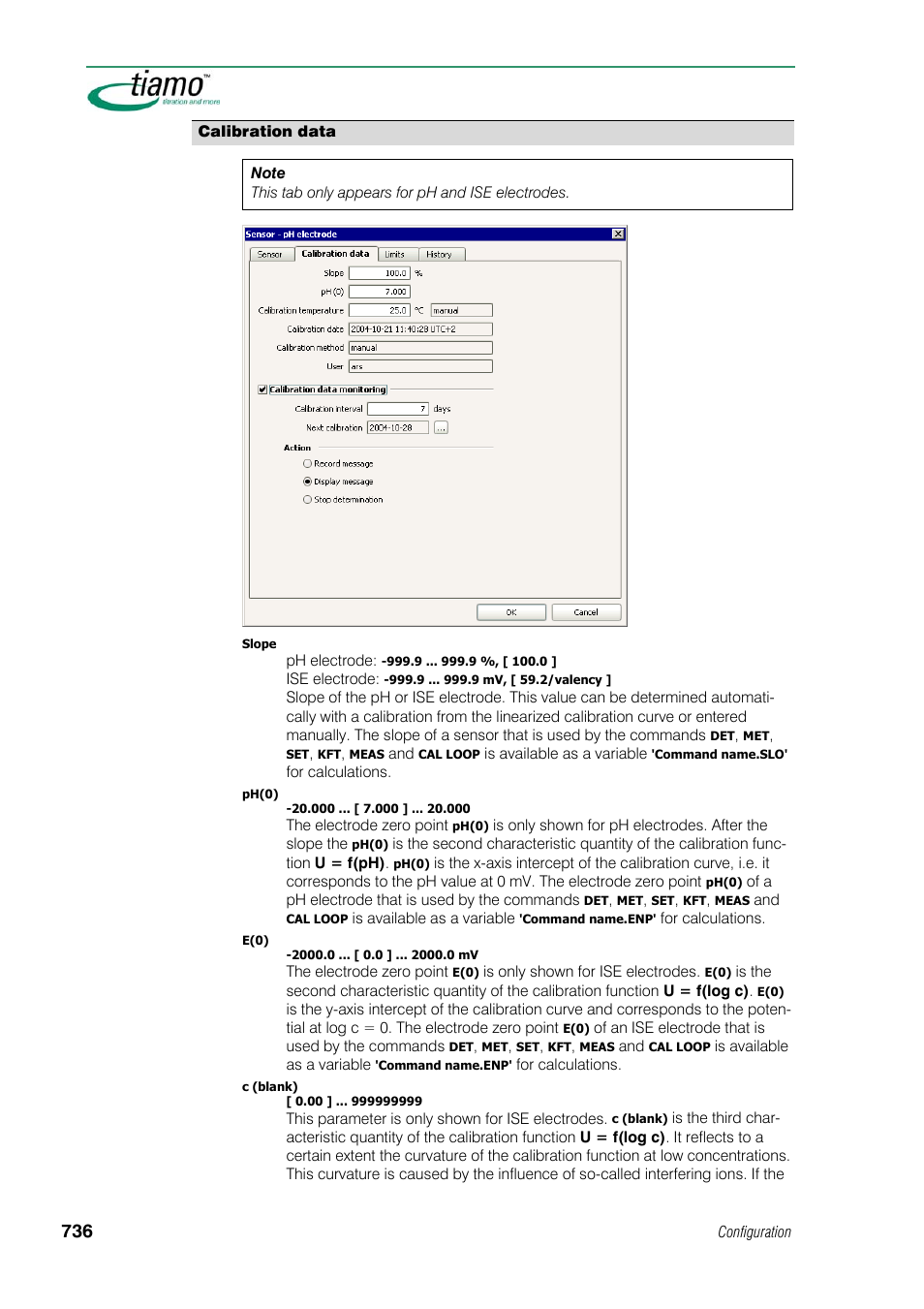 Calibration data | Metrohm tiamo 1.1 Manual User Manual | Page 764 / 838