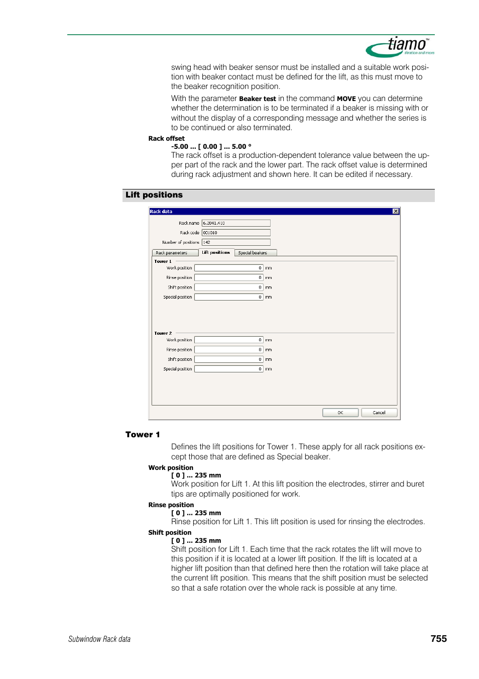 Lift positions | Metrohm tiamo 1.1 Manual User Manual | Page 783 / 838