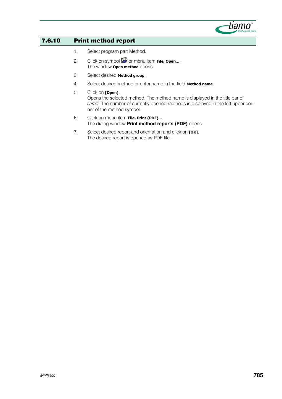10 print method report | Metrohm tiamo 1.1 Manual User Manual | Page 813 / 838
