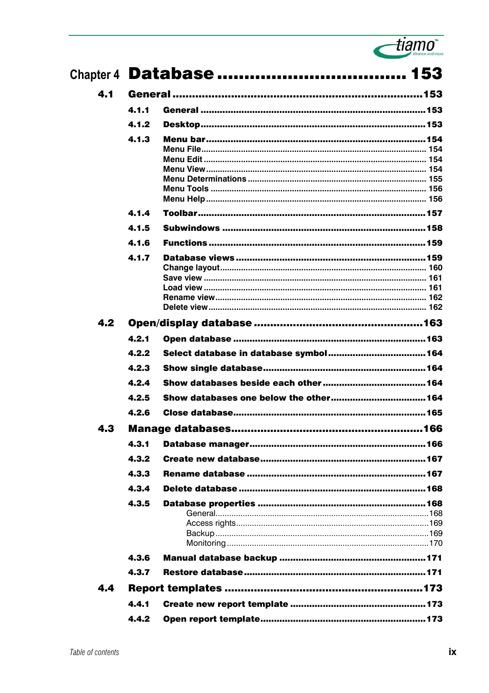 Database, Chapter 4 | Metrohm tiamo 1.1 Manual User Manual | Page 9 / 838