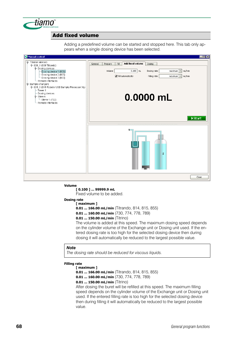 Add fixed volume | Metrohm tiamo 1.1 Manual User Manual | Page 96 / 838