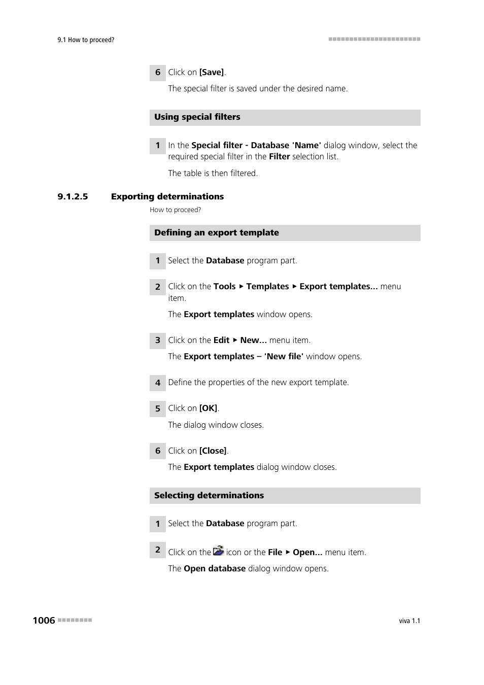 5 exporting determinations | Metrohm viva 1.1 User Manual | Page 1018 / 1085