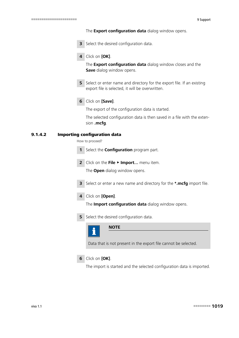 2 importing configuration data | Metrohm viva 1.1 User Manual | Page 1031 / 1085