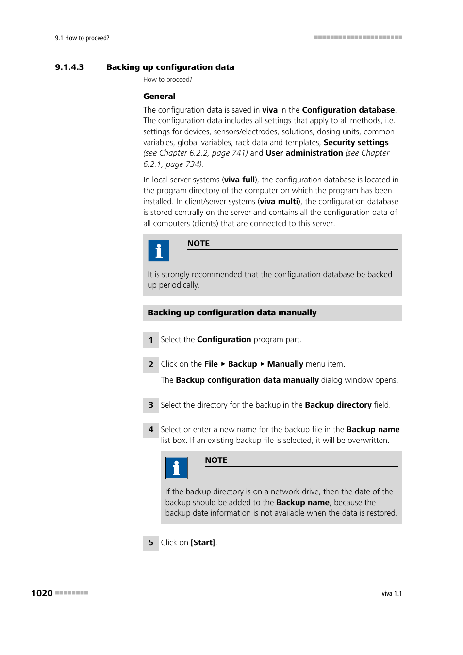 3 backing up configuration data | Metrohm viva 1.1 User Manual | Page 1032 / 1085