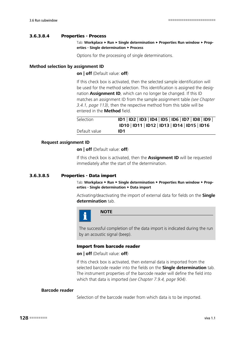 4 properties - process, 5 properties - data import, Process | Data import | Metrohm viva 1.1 User Manual | Page 140 / 1085