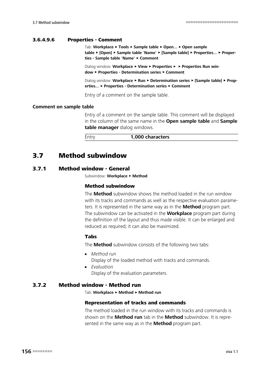 6 properties - comment, 7 method subwindow, 1 method window - general | 2 method window - method run, Method subwindow, Method window - general, Method window - method run, Method | Metrohm viva 1.1 User Manual | Page 168 / 1085