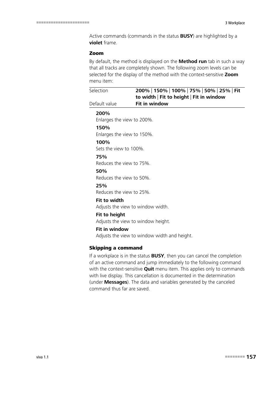 Zooming, Canceling commands | Metrohm viva 1.1 User Manual | Page 169 / 1085