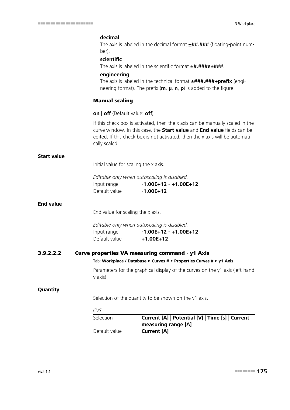 2 curve properties va measuring command - y1 axis | Metrohm viva 1.1 User Manual | Page 187 / 1085