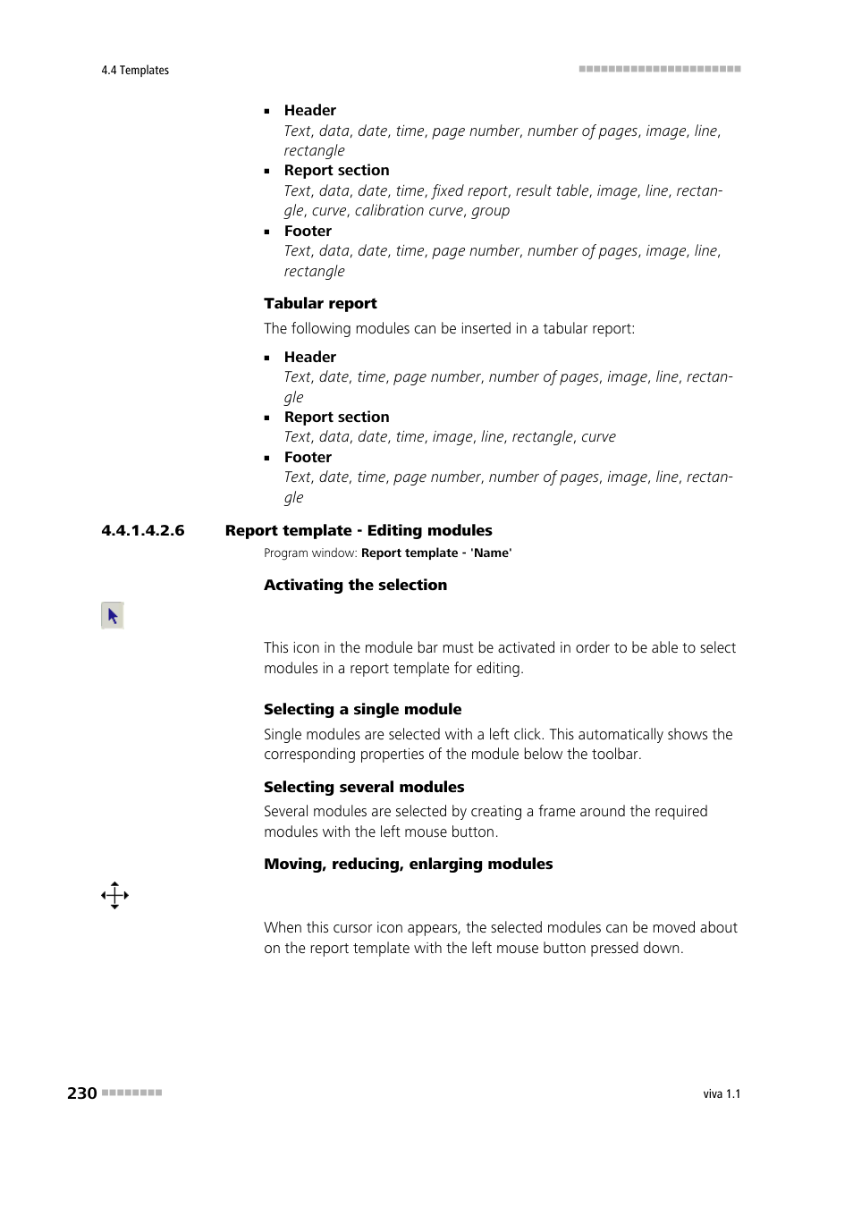 6 report template - editing modules, Editing a module | Metrohm viva 1.1 User Manual | Page 242 / 1085