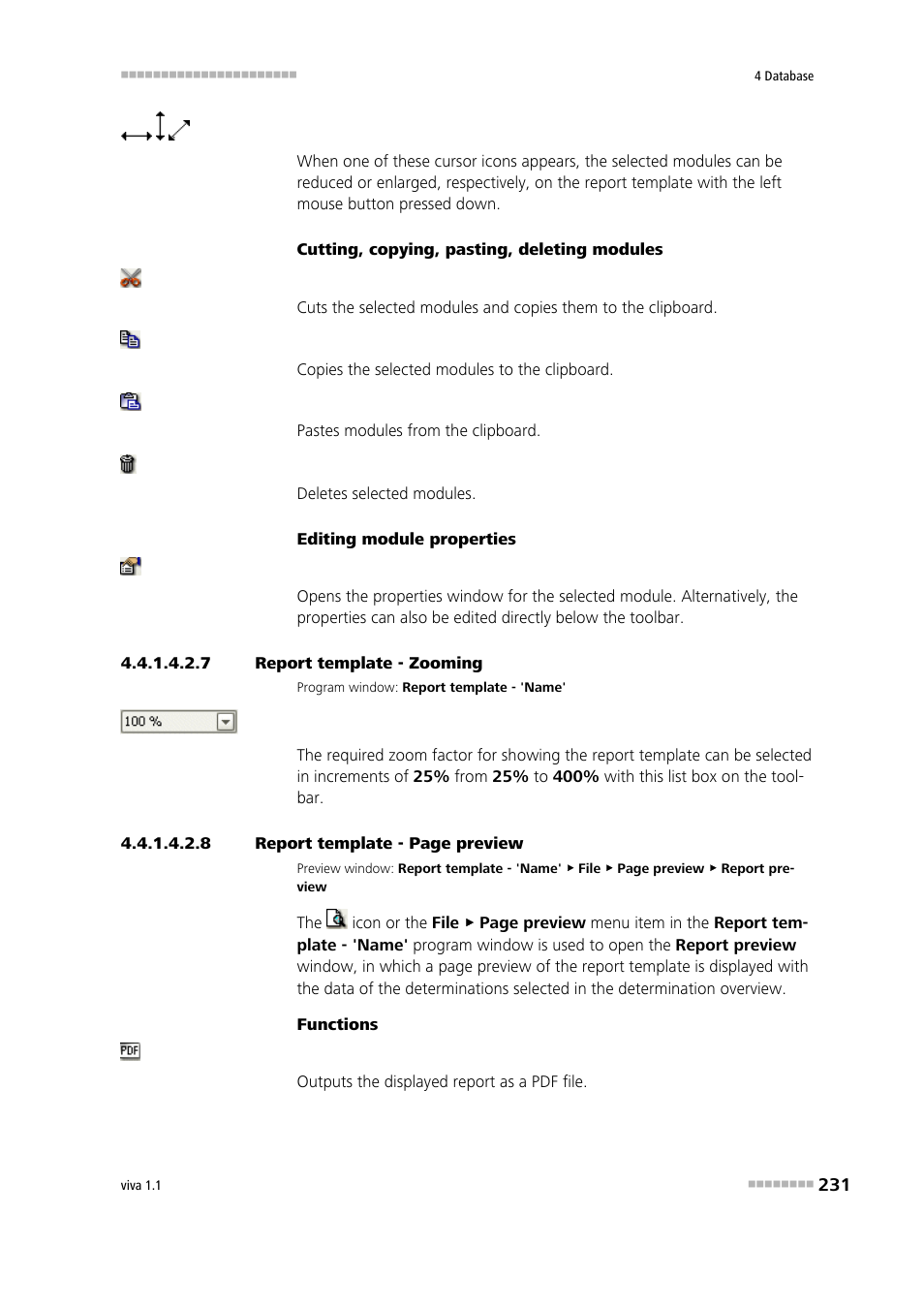 7 report template - zooming, Zooming | Metrohm viva 1.1 User Manual | Page 243 / 1085