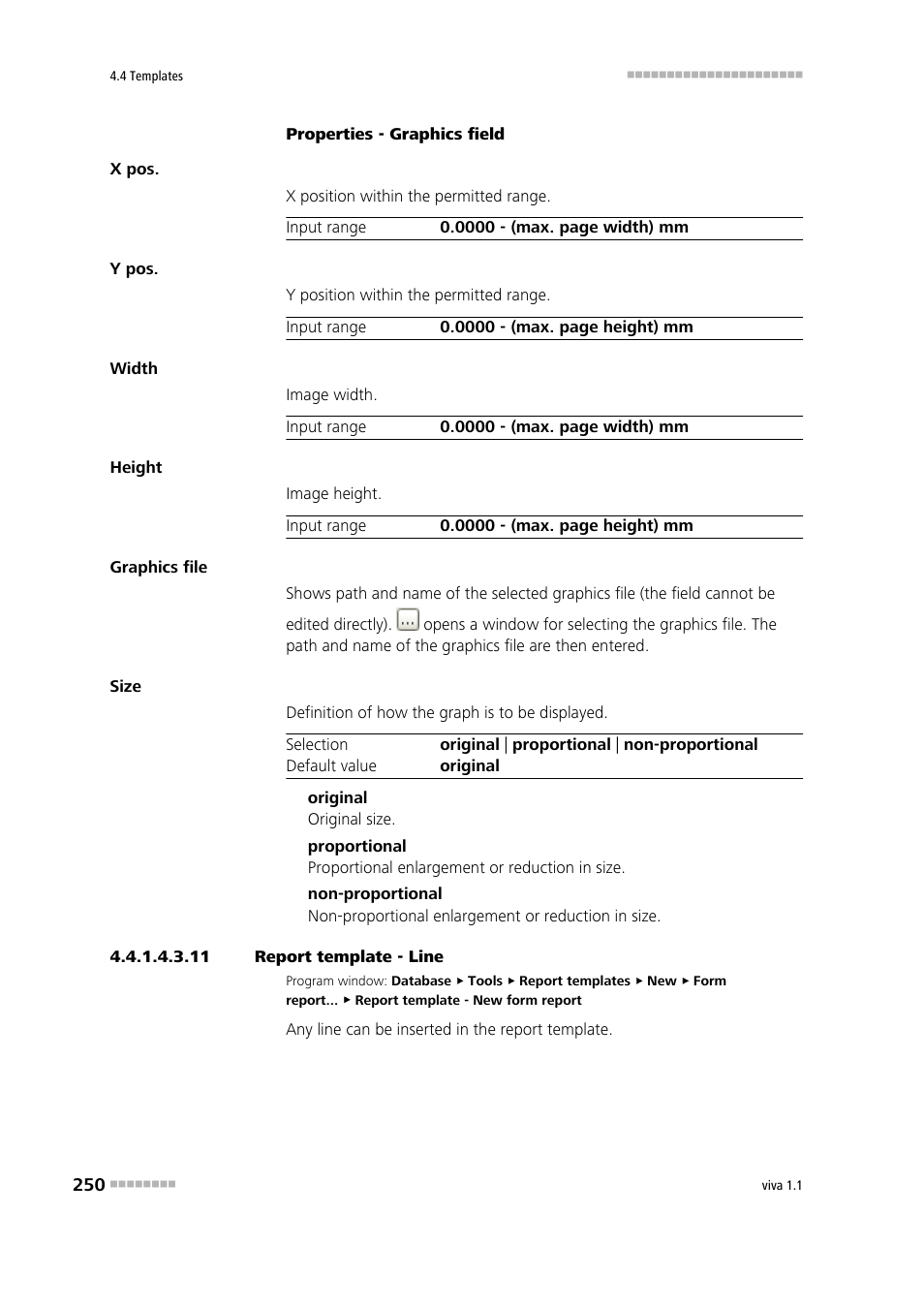 11 report template - line, Line | Metrohm viva 1.1 User Manual | Page 262 / 1085