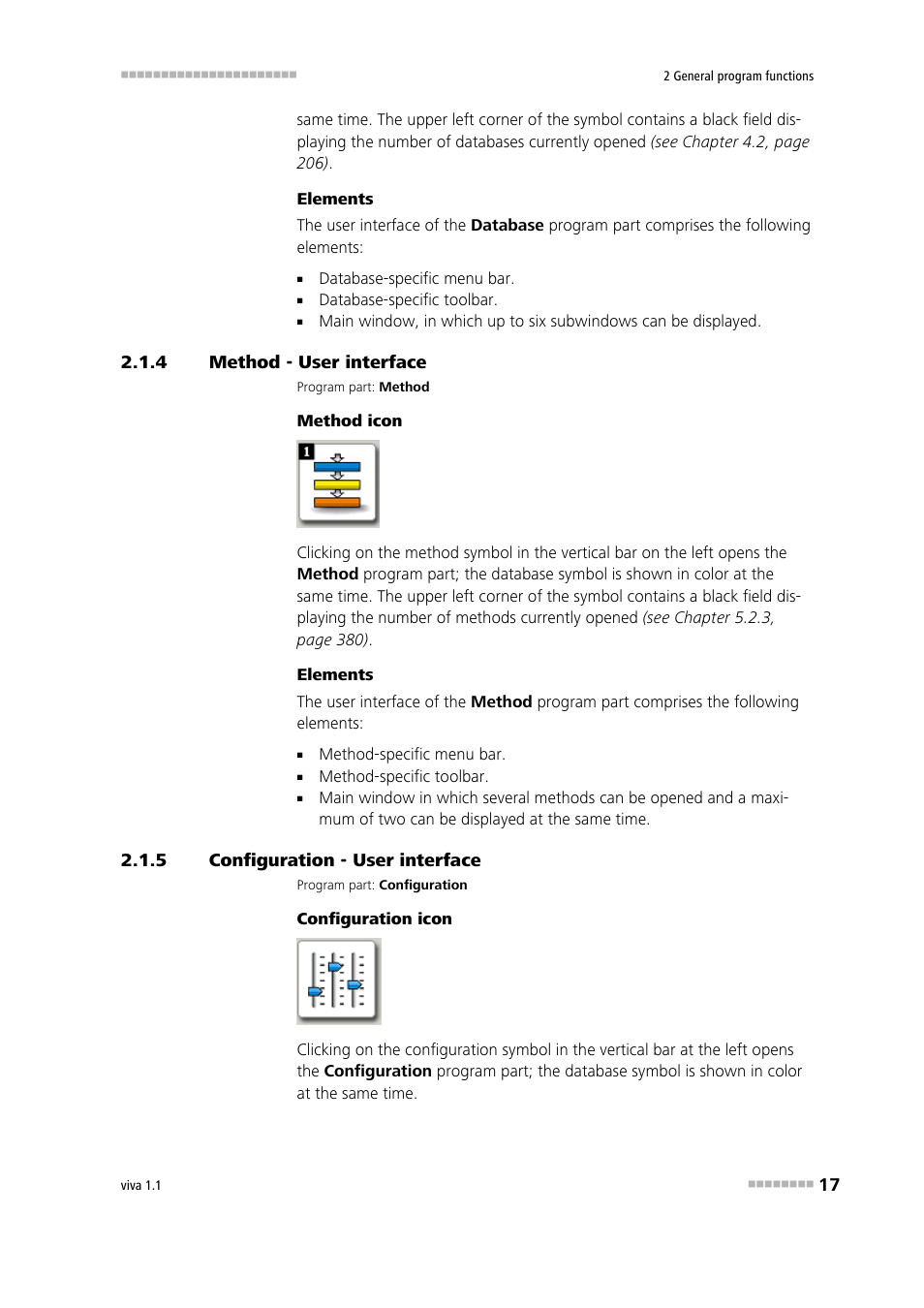 4 method - user interface, 5 configuration - user interface, Method - user interface | Configuration - user interface, Method, Configura, Tion | Metrohm viva 1.1 User Manual | Page 29 / 1085