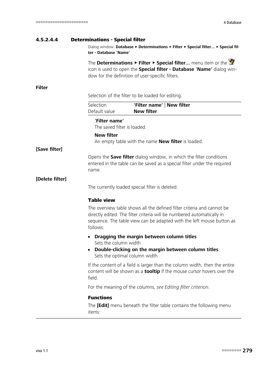 4 determinations - special filter, Special filter | Metrohm viva 1.1 User Manual | Page 291 / 1085