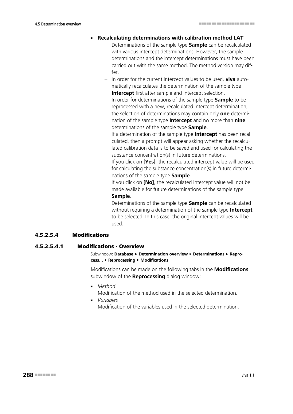 4 modifications, 1 modifications - overview | Metrohm viva 1.1 User Manual | Page 300 / 1085