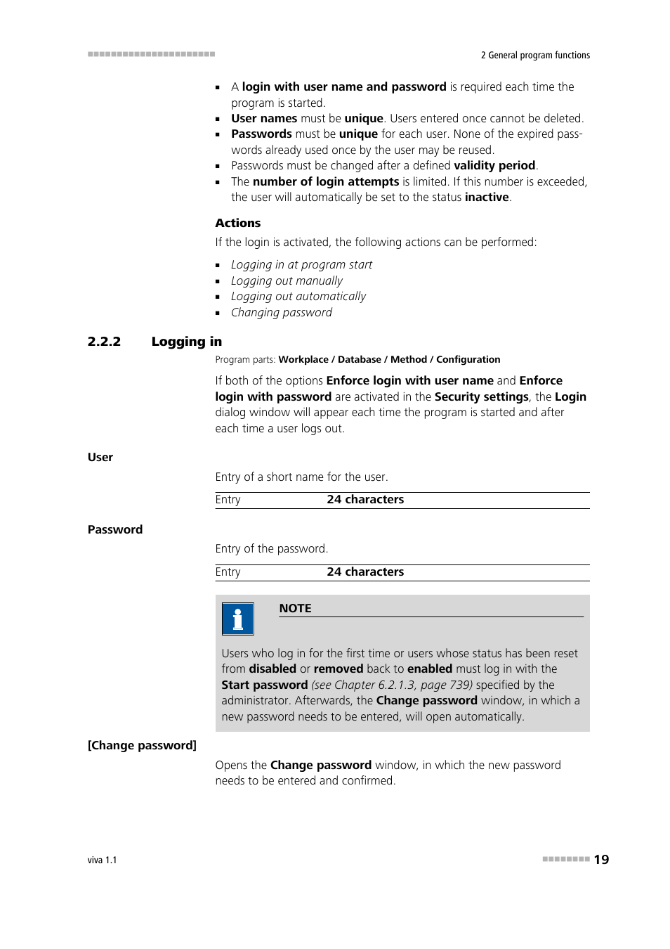 2 logging in, Logging in | Metrohm viva 1.1 User Manual | Page 31 / 1085