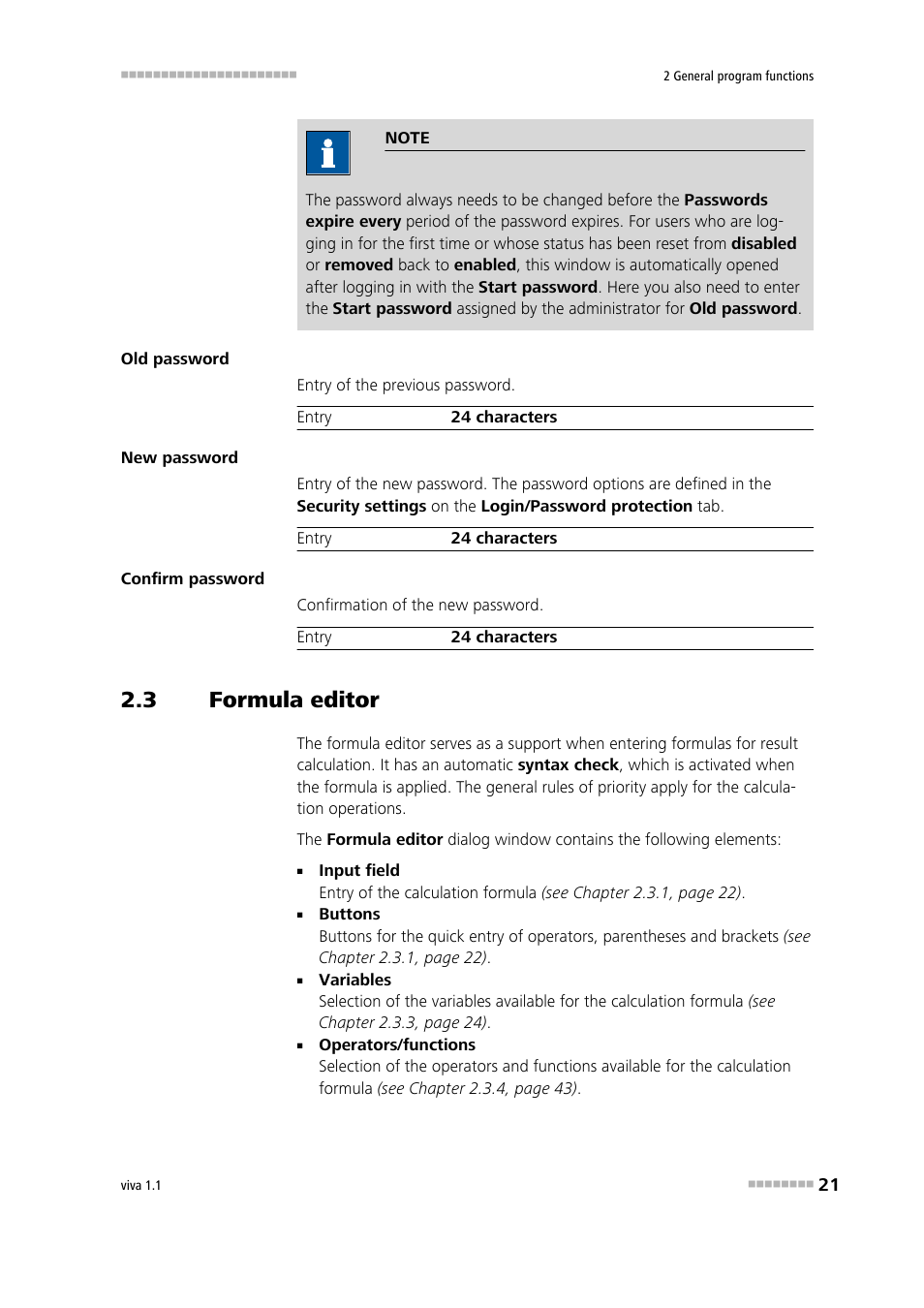 3 formula editor, Formula editor | Metrohm viva 1.1 User Manual | Page 33 / 1085