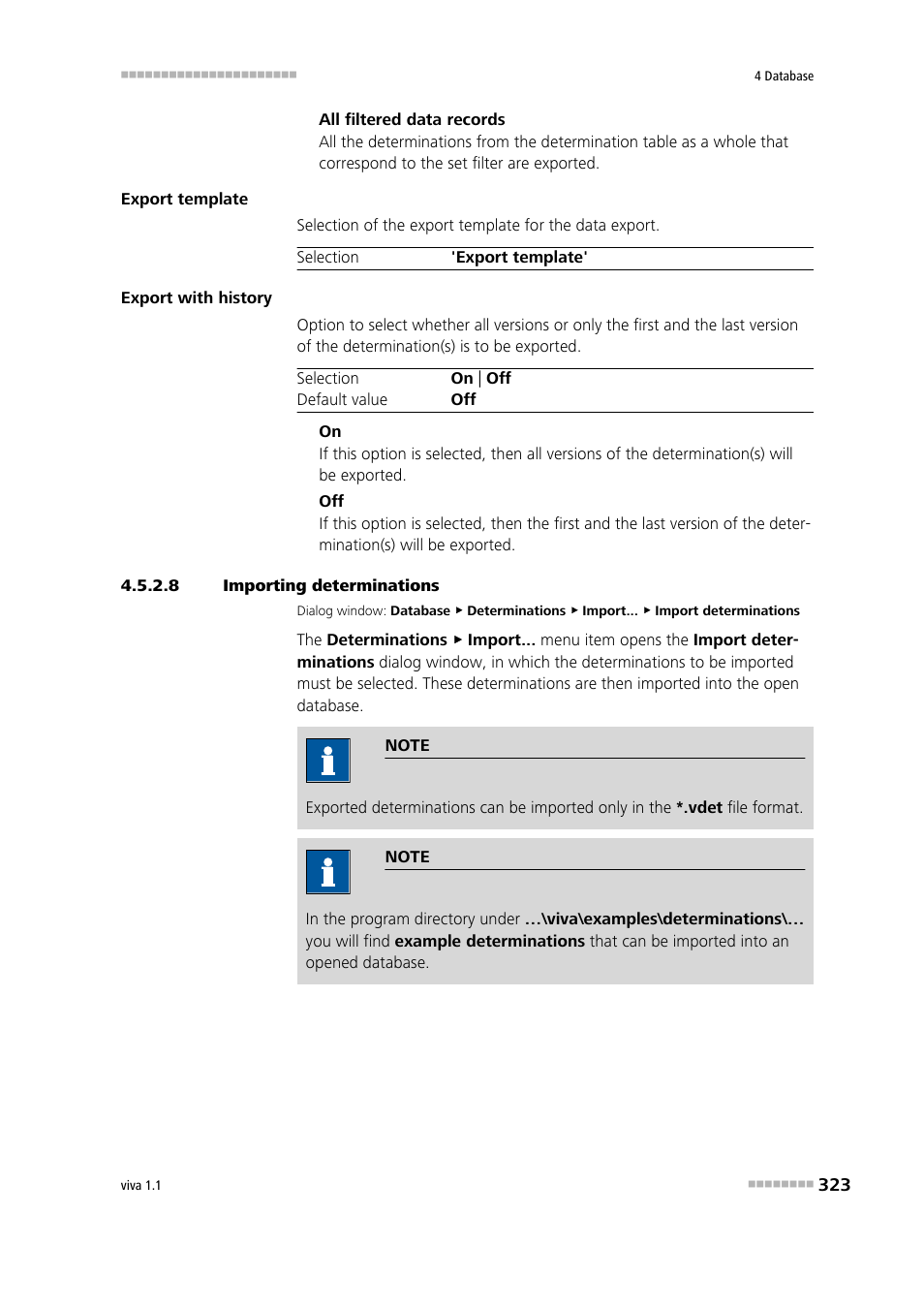 8 importing determinations, Importing determinations | Metrohm viva 1.1 User Manual | Page 335 / 1085