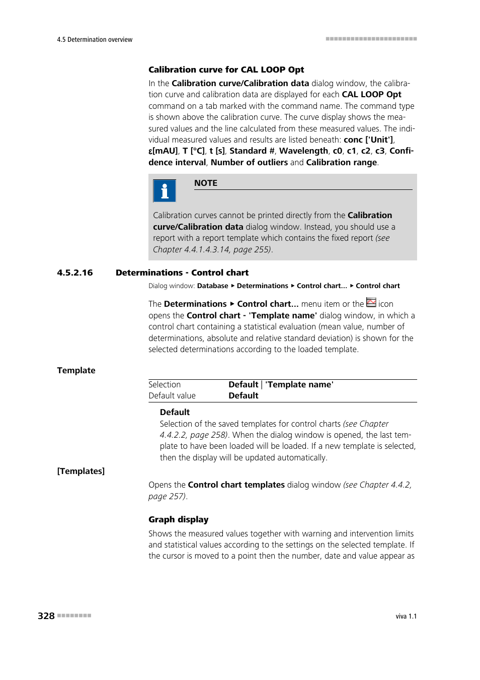 16 determinations - control chart, Determinations - displaying control chart | Metrohm viva 1.1 User Manual | Page 340 / 1085