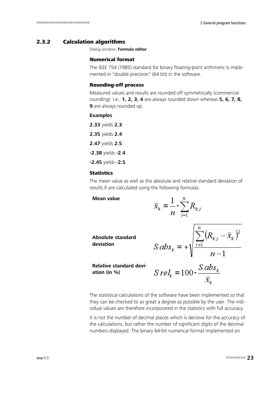 2 calculation algorithms, Calculation algorithms | Metrohm viva 1.1 User Manual | Page 35 / 1085