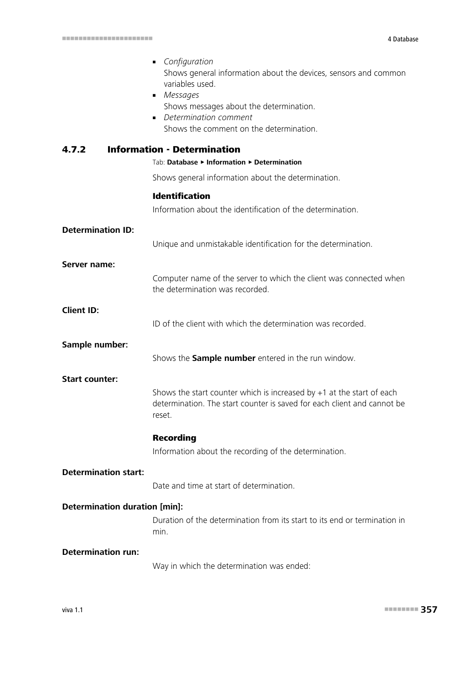 2 information - determination, Information - determination | Metrohm viva 1.1 User Manual | Page 369 / 1085