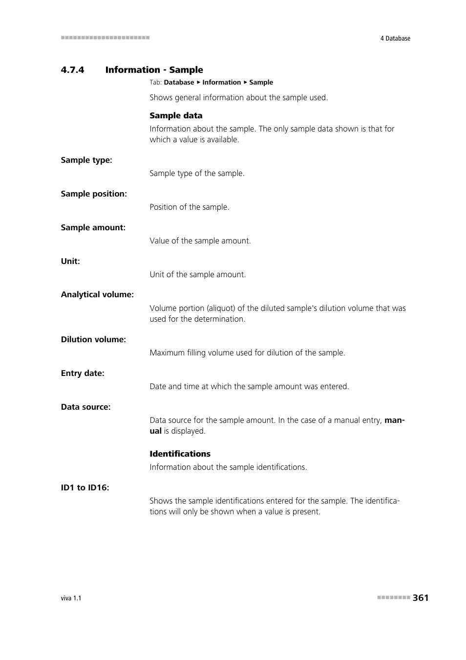 4 information - sample, Information - sample | Metrohm viva 1.1 User Manual | Page 373 / 1085