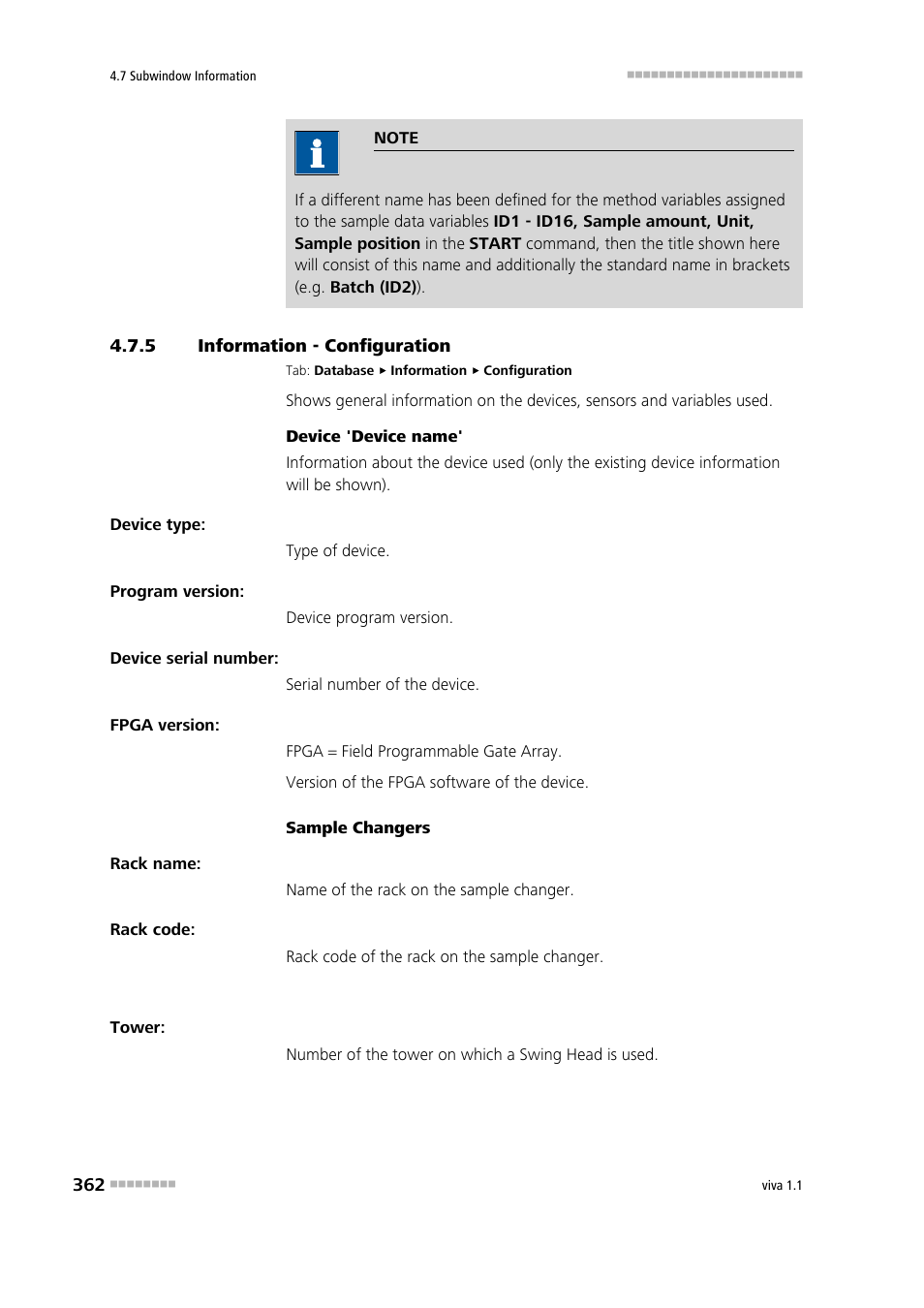 5 information - configuration, Information - configuration | Metrohm viva 1.1 User Manual | Page 374 / 1085