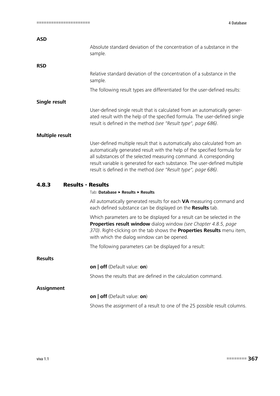 3 results - results, Results - results | Metrohm viva 1.1 User Manual | Page 379 / 1085