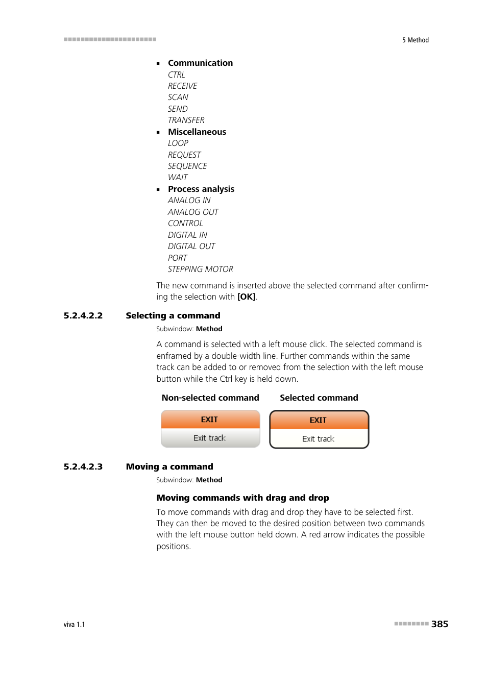 2 selecting a command, 3 moving a command | Metrohm viva 1.1 User Manual | Page 397 / 1085