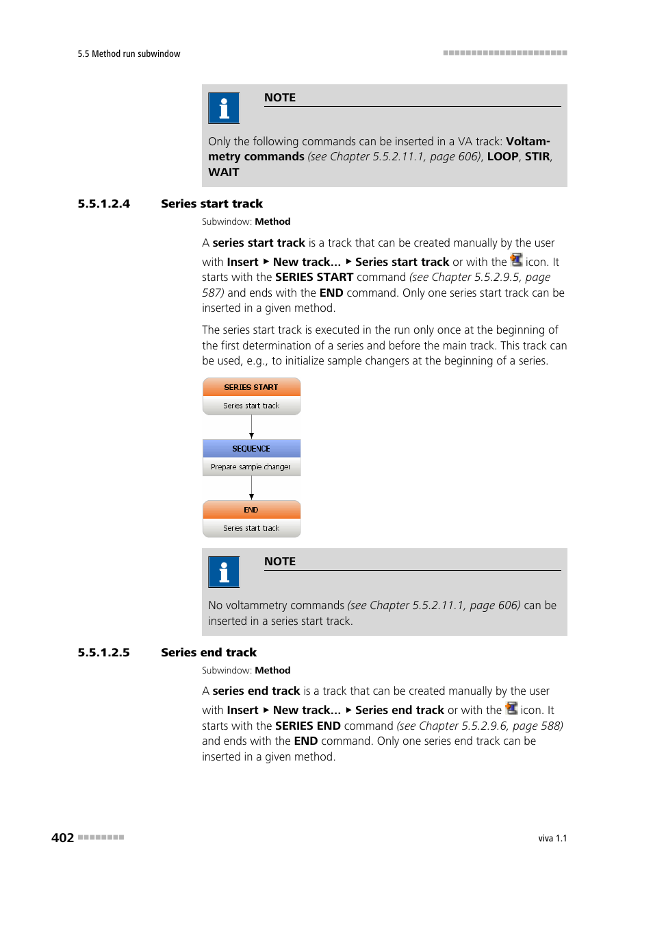 4 series start track, 5 series end track, Series start track | Series end track | Metrohm viva 1.1 User Manual | Page 414 / 1085