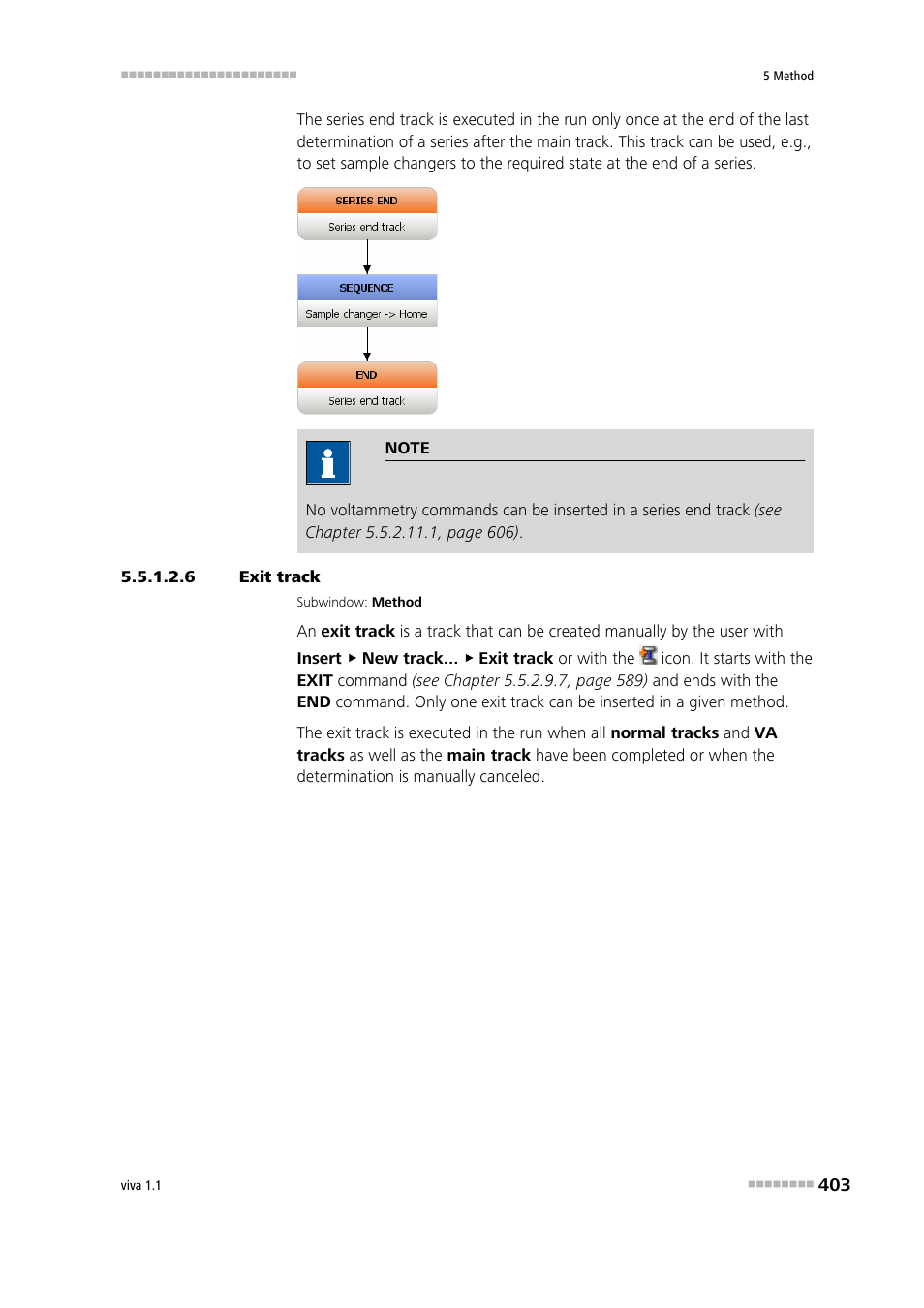 6 exit track, Exit track | Metrohm viva 1.1 User Manual | Page 415 / 1085