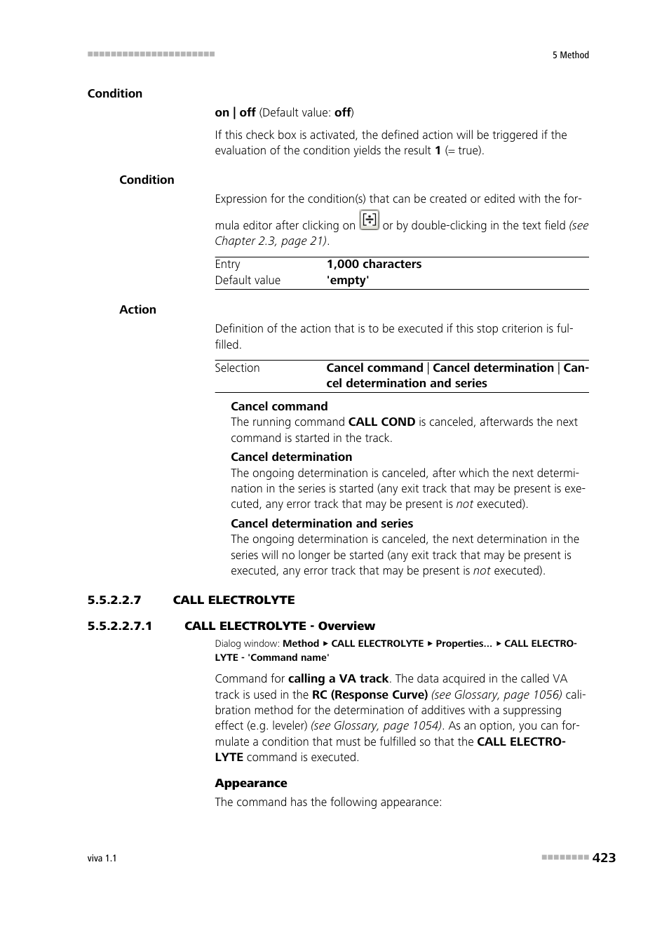 7 call electrolyte, 1 call electrolyte - overview, Call electrolyte | Metrohm viva 1.1 User Manual | Page 435 / 1085