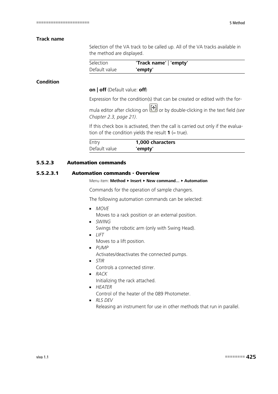 3 automation commands, 1 automation commands - overview | Metrohm viva 1.1 User Manual | Page 437 / 1085